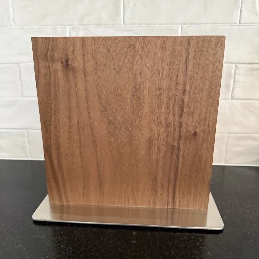 HEXCLAD Magnetic Walnut Knife Block Holder Open Box (Knife Not Included)